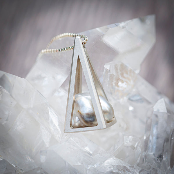 Pyramid Gioiello® in argento con perla